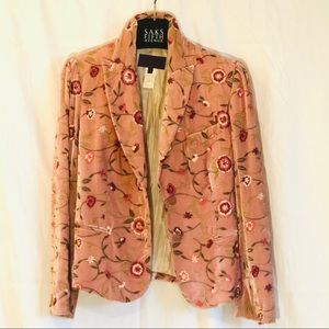 Les Copains embroidered velvet blazer, sizes 6 & 8